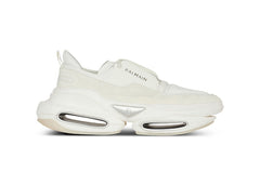 Balmain B-Bold Low-Top White Suede