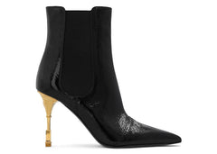 Balmain Moneta Leather Ankle Boots Black (Women's)