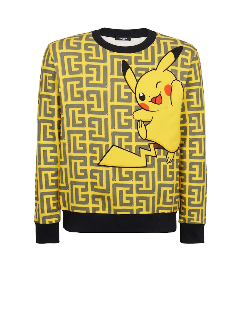 Balmain x Pokemon Print Sweatshirt Yellow