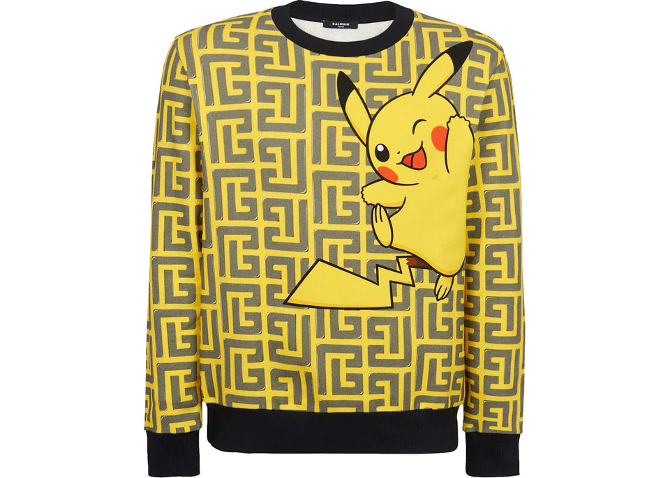 Balmain x Pokemon Print Sweatshirt Yellow