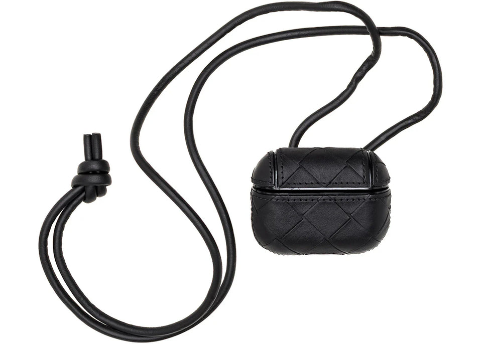 Bottega Veneta Intrecciato AirPods Pro Case Black