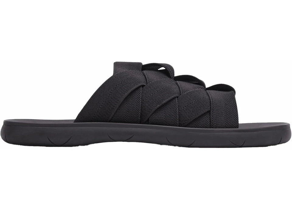 Bottega Veneta Intrecciato Elastic Slides Black