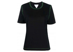 Bottega Veneta Stitch Detailed Crewneck T-Shirt Black