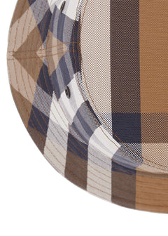 Burberry Check Cotton Canvas Bucket Hat Birch Brown