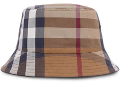 Burberry Check Cotton Canvas Bucket Hat Birch Brown