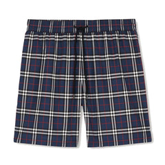 Burberry Check Drawcord Swim Shorts Carbon Blue
