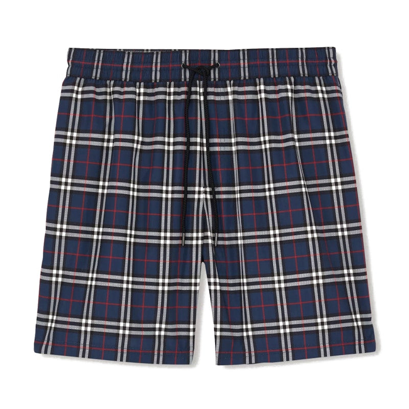 Burberry Check Drawcord Swim Shorts Carbon Blue