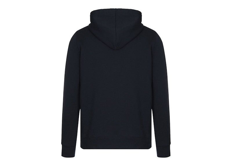 Burberry Clarendon Check Hood Zip Up Hoodie Navy