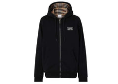 Burberry Cotton Blend Zip Hoodie Black