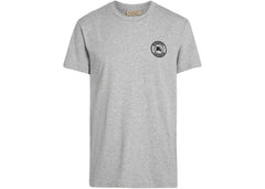 Burberry Embroidered Logo Cotton T-Shirt Grey/Black