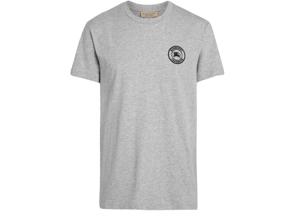 Burberry Embroidered Logo Cotton T-Shirt Grey/Black