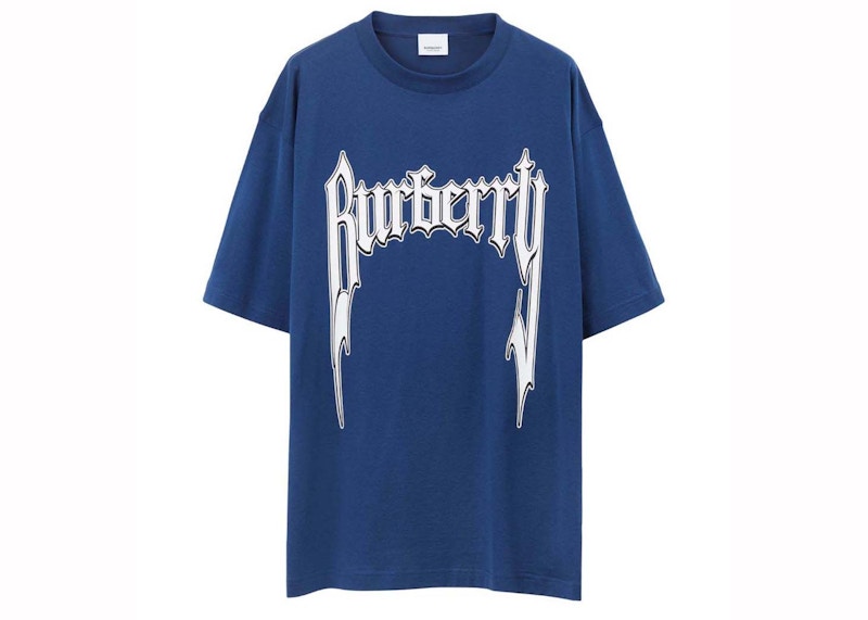 Burberry Graphic Logo-Shorts-Sleeve T-Shirt Blue