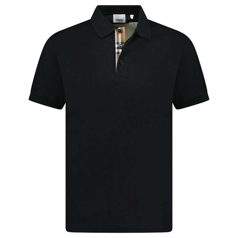 Burberry Hartford Check Placket Polo Black