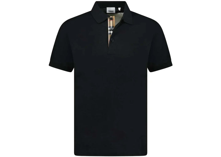 Burberry Hartford Check Placket Polo Black
