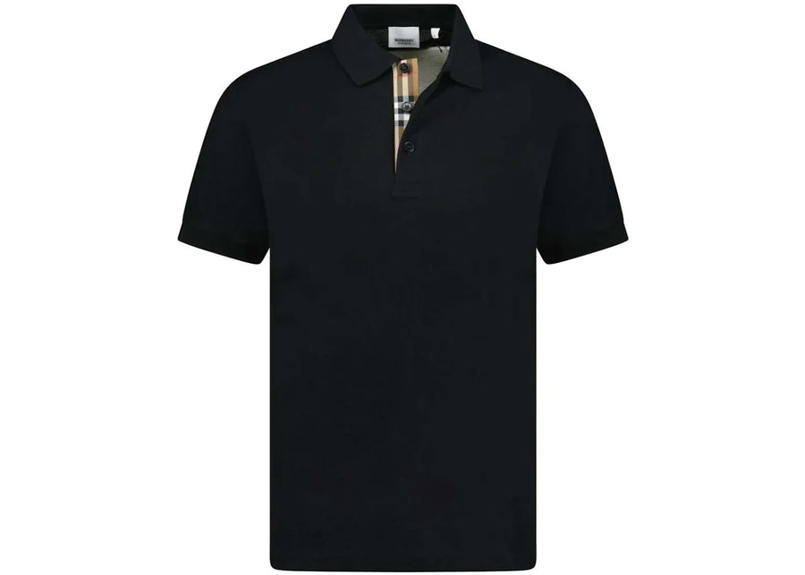 Burberry Hartford Check Placket Polo Black