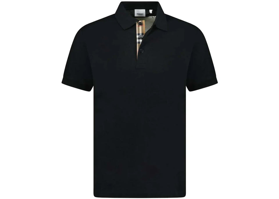 Burberry Hartford Check Placket Polo Black