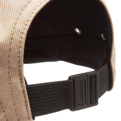 Burberry Logo Rubber Patch Baseball Cap Soft Fawn