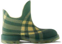 Burberry Marsh Checked Ankle Boots Green