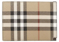 Burberry Money Clip (80841761) Wallet Check Beige