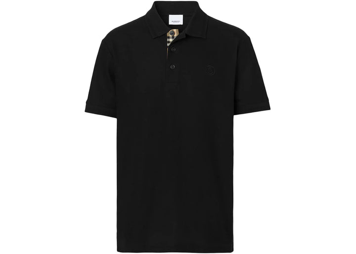 Burberry Monogram Motif Cotton Pique Polo Black/Archive Beige