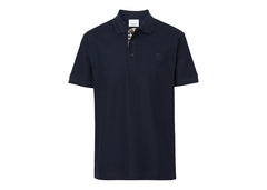 Burberry Monogram Motif Cotton Pique Polo Caol Blue/Archive Beige
