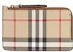 Burberry Sommerset Check Zip Card Holder Archive Beige