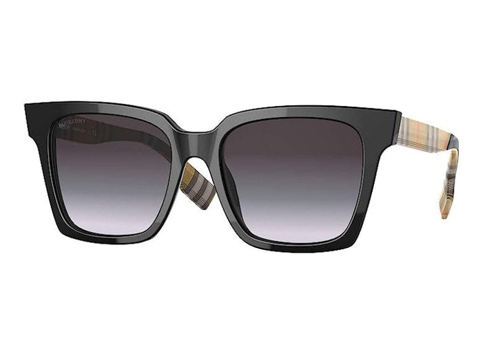Burberry Sunglasses Maple Square Frame Black Beige Vintage Check (40816711)