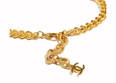 Chanel Crystal CC Logo Necklace Gold (AB8930)