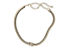 Chanel Gold Necklace AB8307 Gold/Black