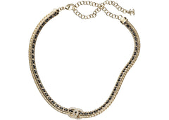 Chanel Gold Necklace AB8307 Gold/Black