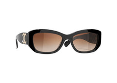 Chanel Rectangle Sunglasses Black (5493 c622/S5)