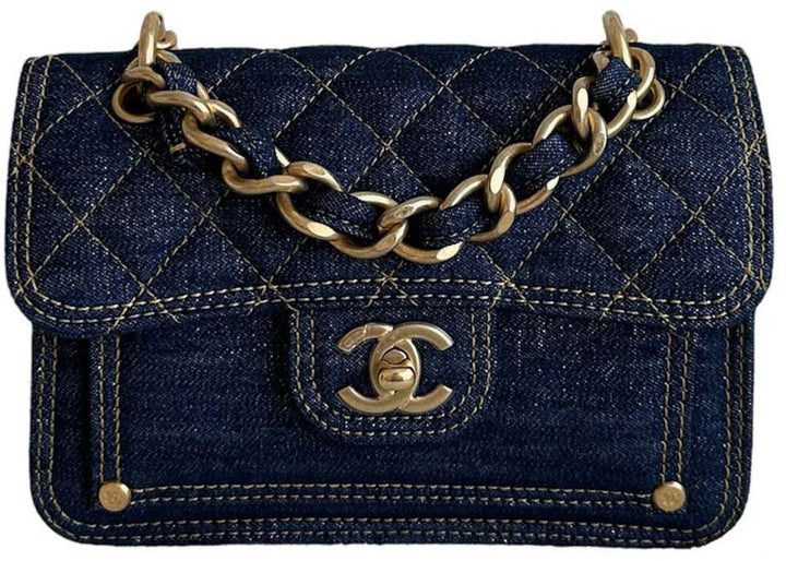 Chanel Small Denim Messenger Blue (AS4051)