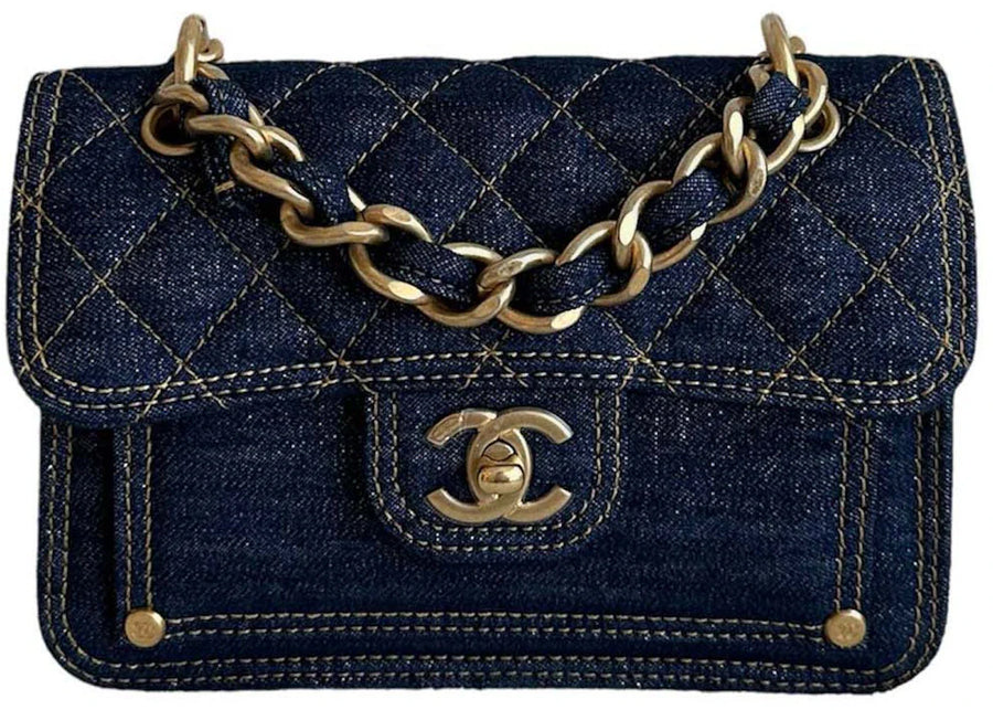 Chanel Small Denim Messenger Blue (AS4051)