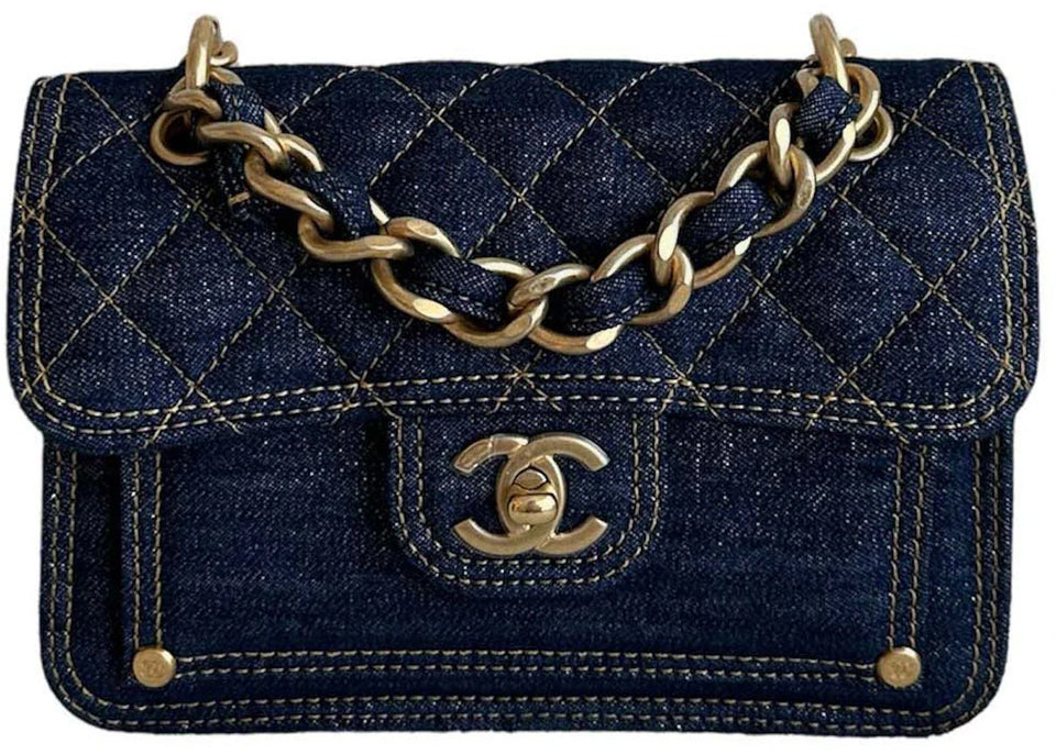Chanel Small Denim Messenger Blue (AS4051)