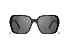 Chanel Square Sunglasses Black/Grey (5408 1026/S4)