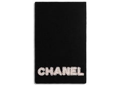 Chanel Tweed CC Logo Scarf Black/White