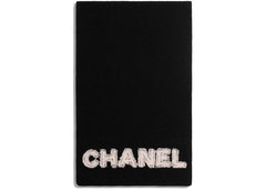 Chanel Tweed CC Logo Scarf Black/White