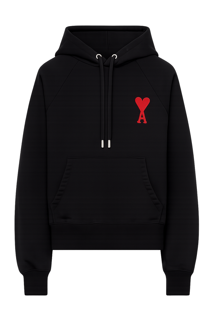 AMI Paris SSENSE Exclusive Black Ami de Cœur Hoodie