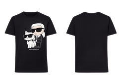Karl Lagerfeld Women's Black Ikonik Karl & Choupette T-Shirt