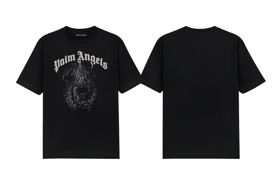 Palm Angels Statement Pencil cotton T-Shirt black