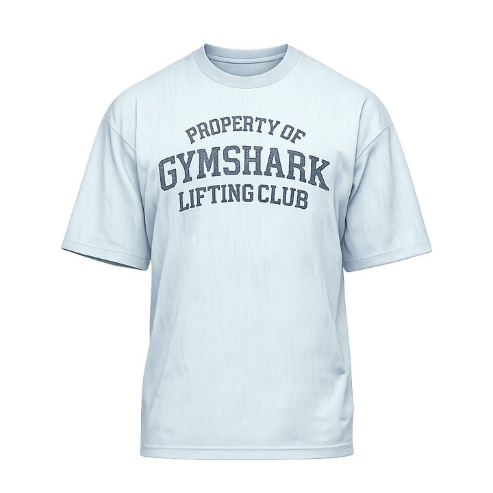 Gymshark Lightweight Slub Textured T-Shirt oversized fit Smoke Blue