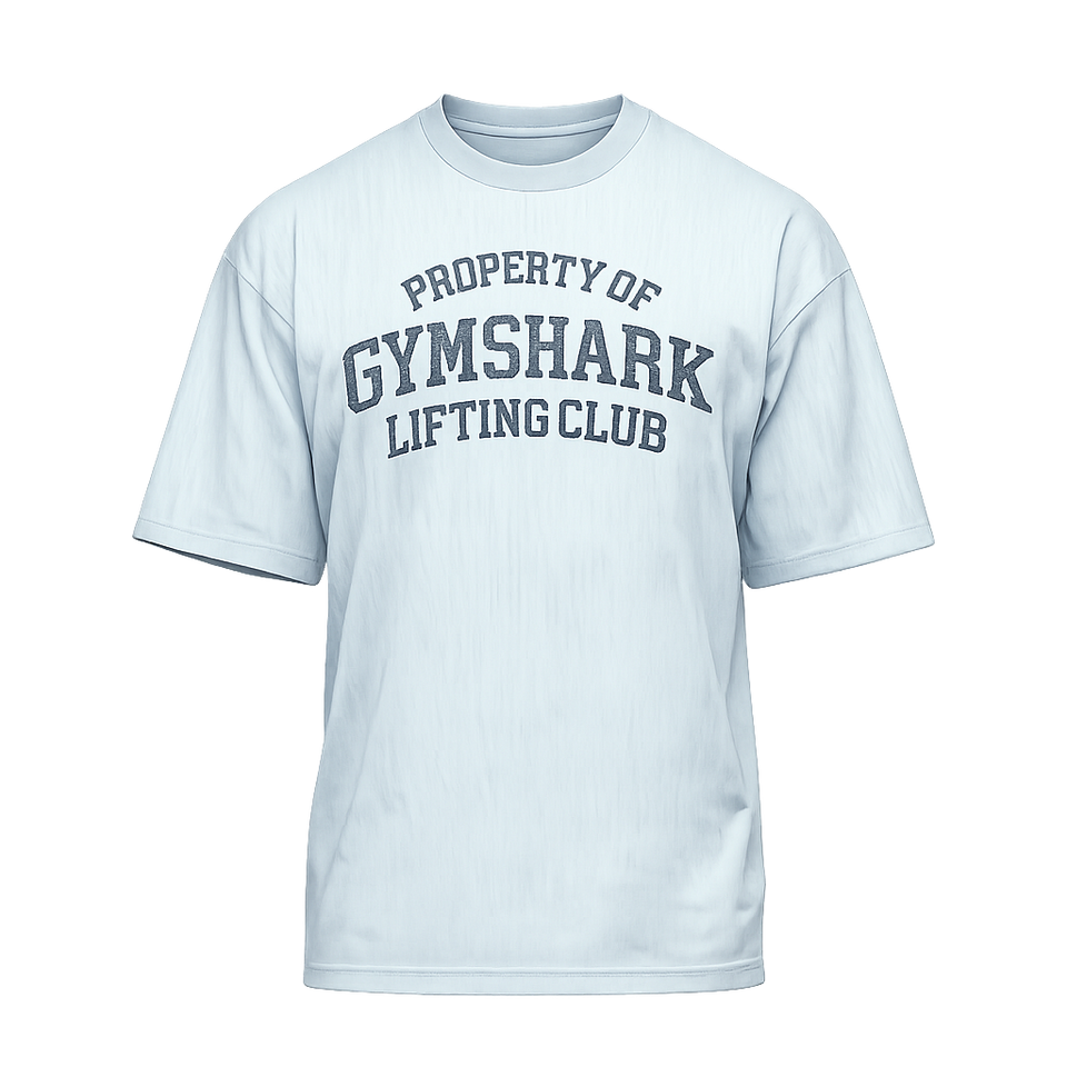 Gymshark Lightweight Slub Textured T-Shirt oversized fit Smoke Blue