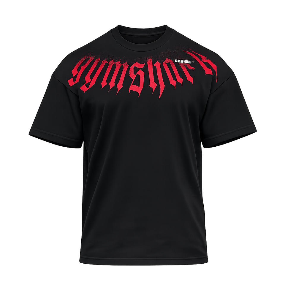 Gymshark Fade Graphic T-Shirt extreme oversized fit GS Black