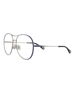 Chloe Aviator-Frame Metal Optical Frames Blue Blue Transparent (CH0019O-30009854-001)