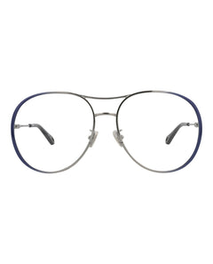 Chloe Aviator-Frame Metal Optical Frames Blue Blue Transparent (CH0019O-30009854-001)