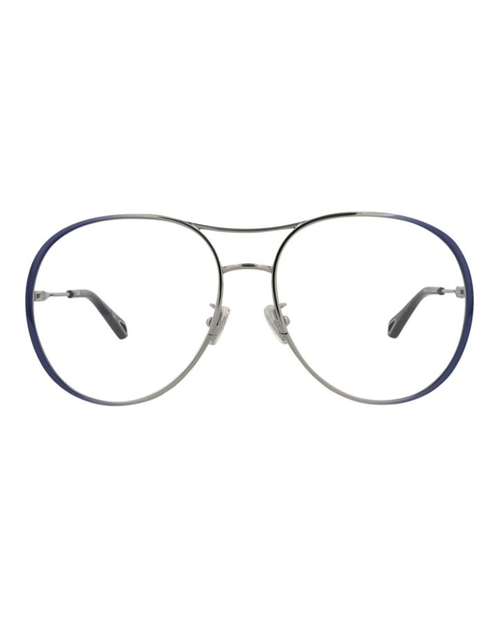 Chloe Aviator-Frame Metal Optical Frames Blue Blue Transparent (CH0019O-30009854-001)