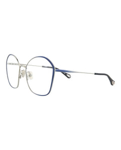 Chloe Round-Frame Metal Optical Frames Blue Blue Transparent (CH0017O-30009856-001)