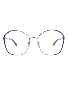 Chloe Round-Frame Metal Optical Frames Blue Blue Transparent (CH0017O-30009856-001)