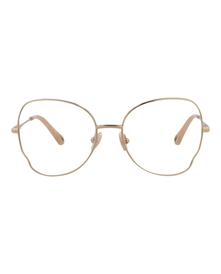 Chloe Round-Frame Metal Optical Frames Gold Gold Transparent (CH0098O-30012434-002)