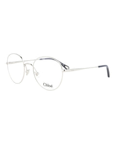 Chloe Round-Frame Metal Optical Frames Silver Silver Transparent (CH0021OA-30009911-003)